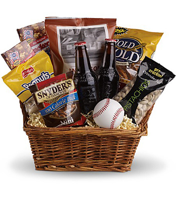 Take Me Out to the Ballgame Basket from Clifford's where roses are our specialty